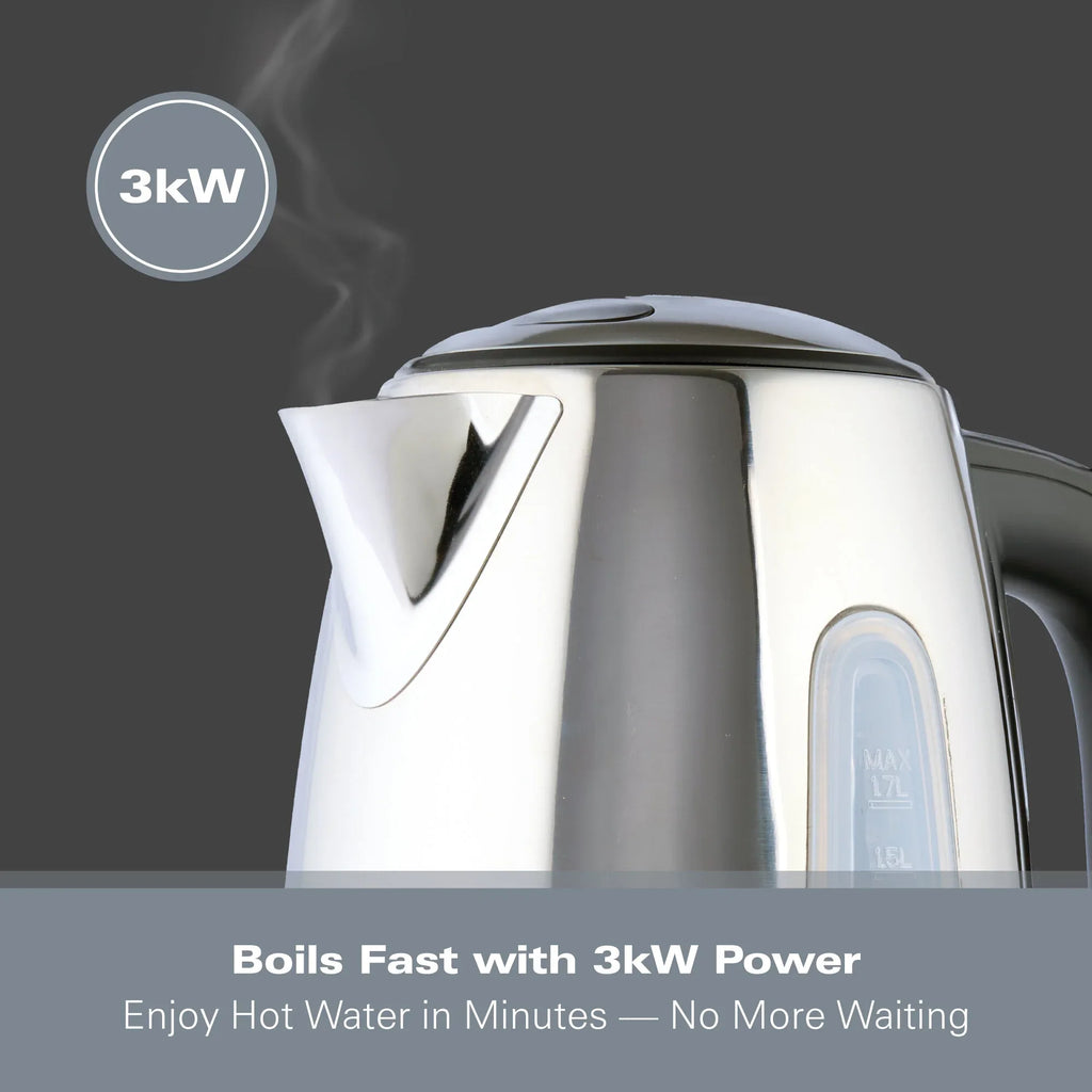 Hamilton Beach Rise Stainless Steel 1.7L Kettle - Polished