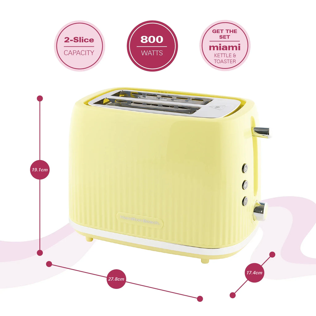 Hamilton Beach Miami 2 Slice Toaster Banana Split - Hamilton Beach UK