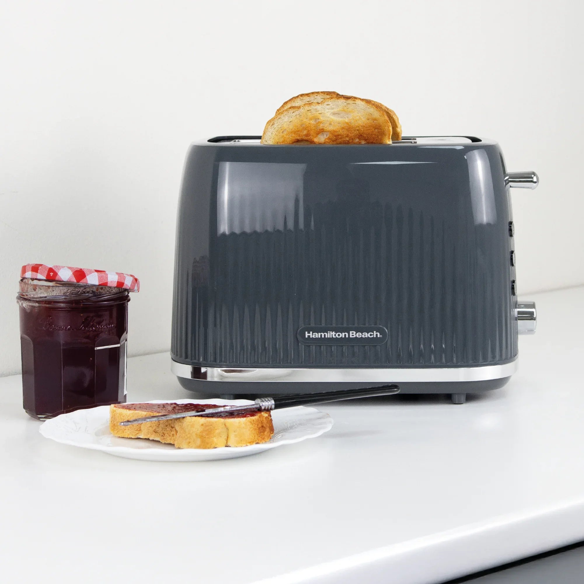Hamilton Beach Miami 2 Slice Toaster Charcoal Grey - Hamilton Beach UK