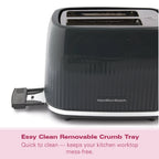 Hamilton Beach Miami 2 Slice Toaster Charcoal Grey - Hamilton Beach UK