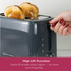 Hamilton Beach Miami 2 Slice Toaster Charcoal Grey - Hamilton Beach UK