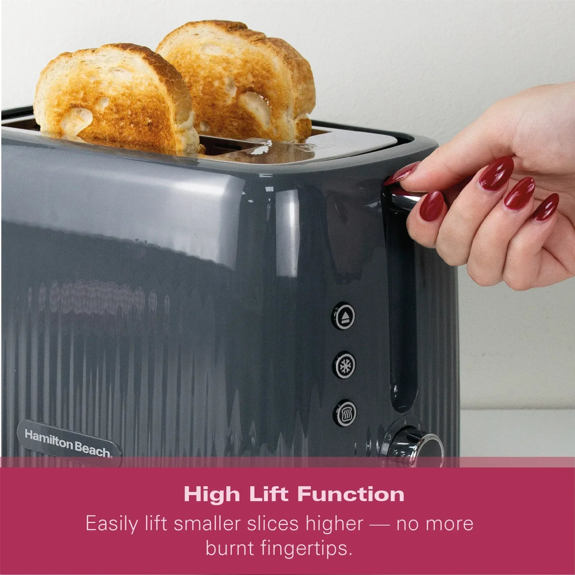Hamilton Beach Miami 2 Slice Toaster Charcoal Grey - Hamilton Beach UK