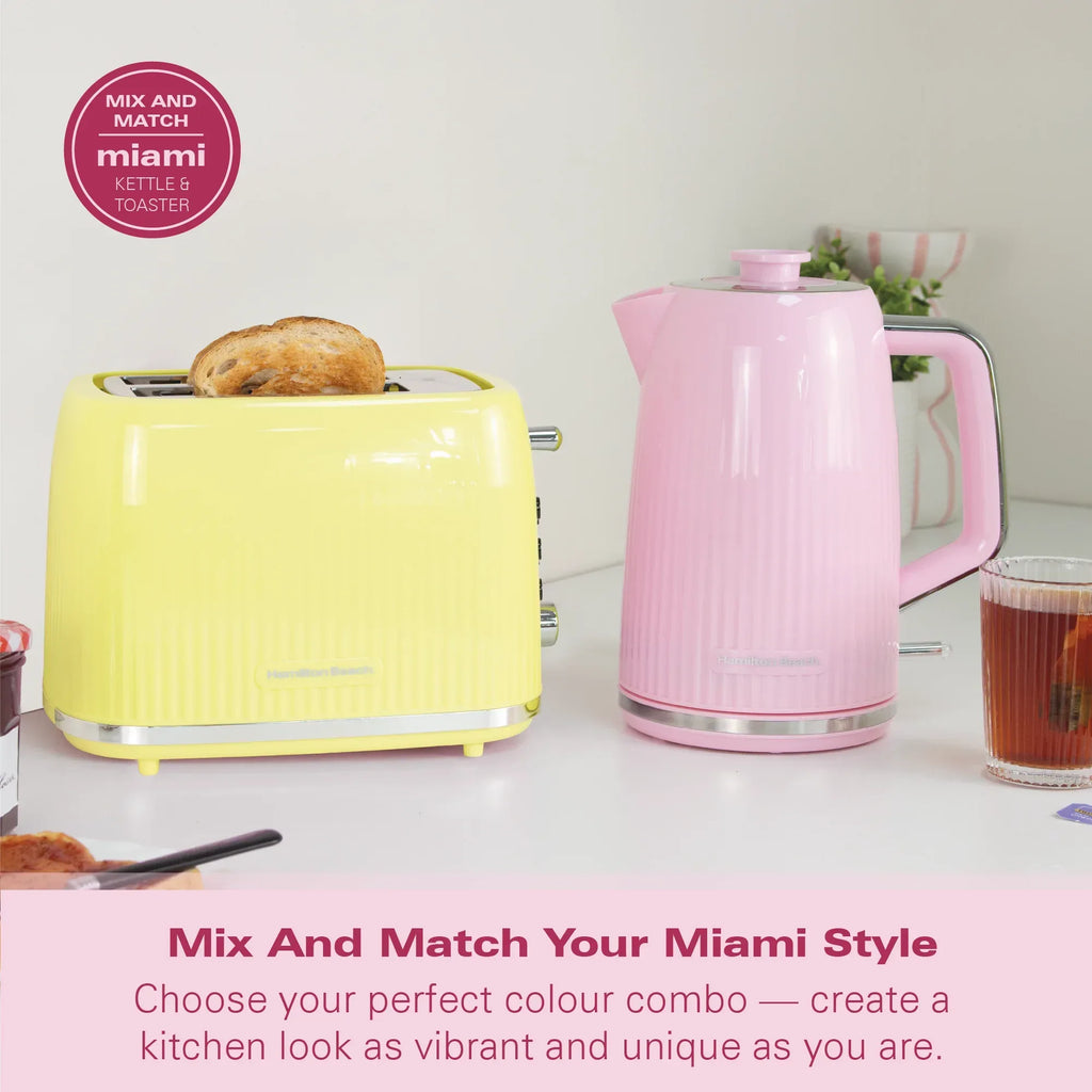 Hamilton Beach Miami 2 Slice Toaster Flamingo Pink - Hamilton Beach UK