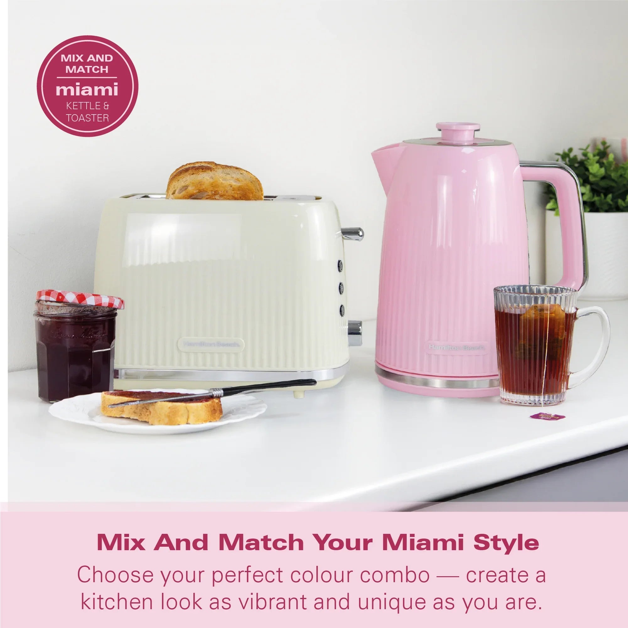 Hamilton Beach Miami 2 Slice Toaster Sand - Hamilton Beach UK