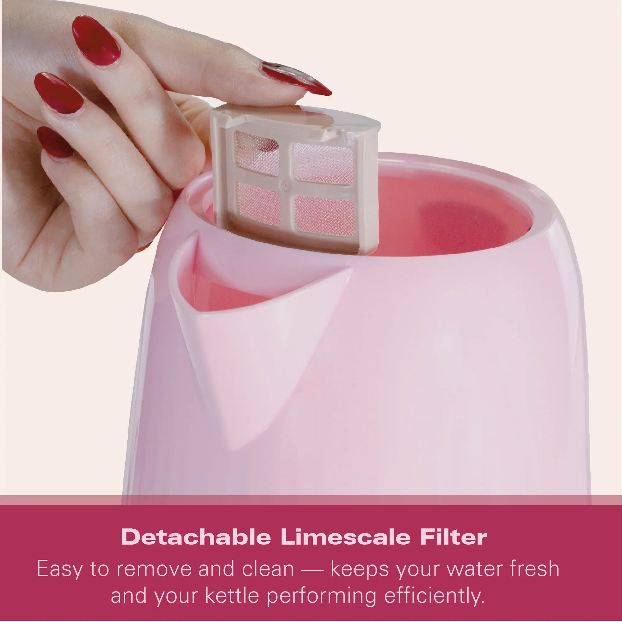 Hamilton Beach Miami 1.7L Kettle Flamingo Pink - Hamilton Beach UK
