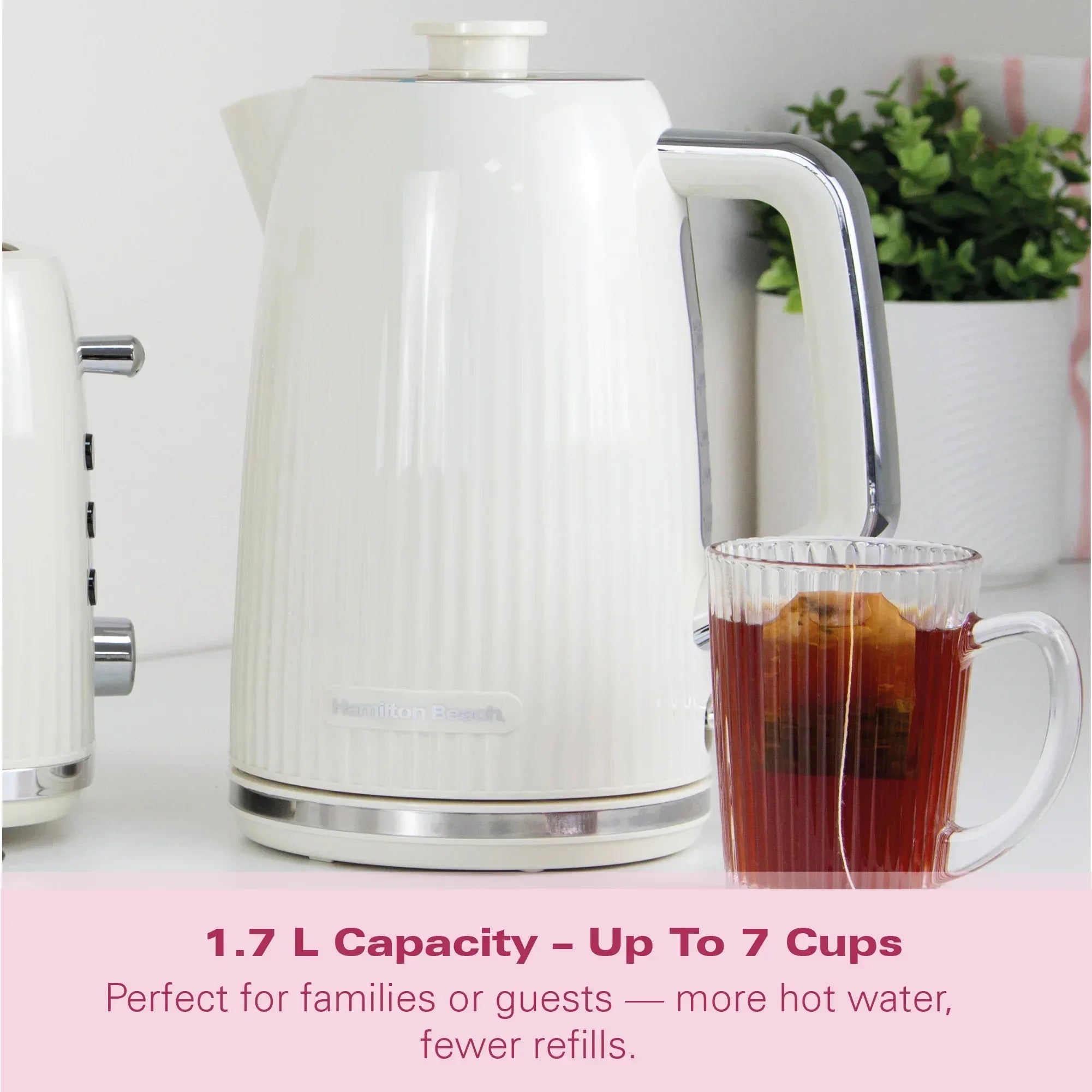 Hamilton Beach Miami 1.7L Kettle Sand - Hamilton Beach UK