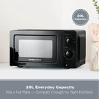 Hamilton Beach 20L Standard Microwave - Black - Hamilton Beach UK