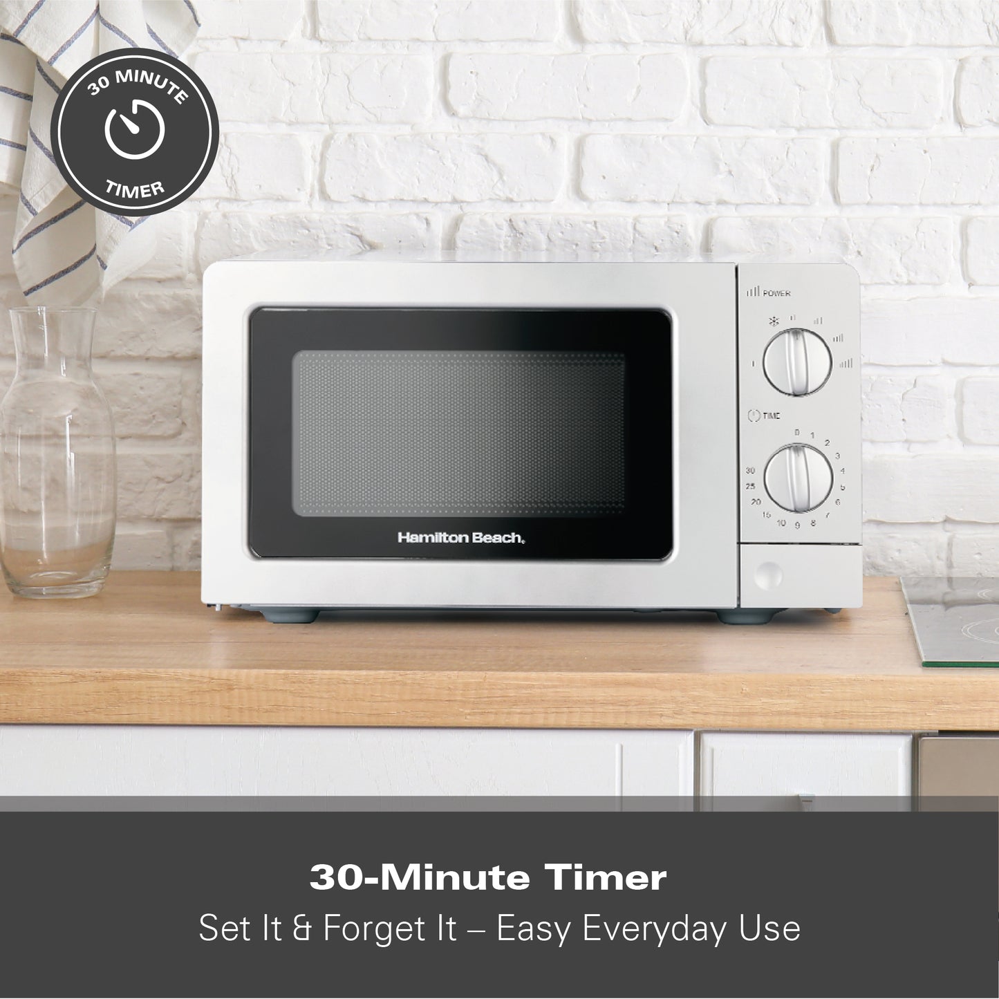 Hamilton Beach 20L Standard Silver Microwave