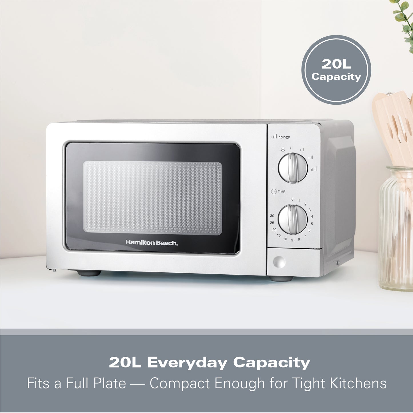 Hamilton Beach 20L Standard Silver Microwave