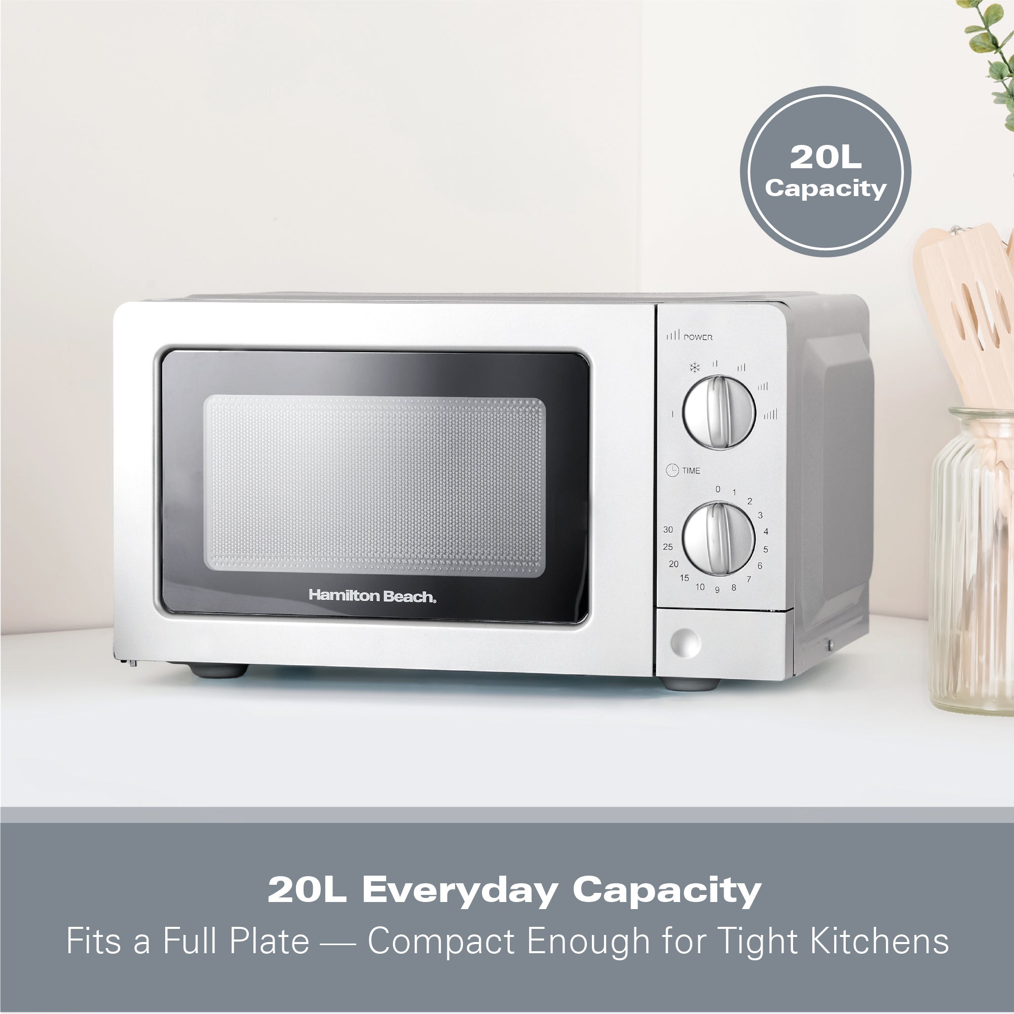 Standard 20L Microwave - Silver