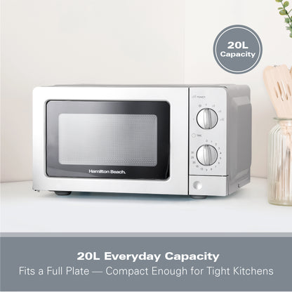 Hamilton Beach 20L Standard Silver Microwave