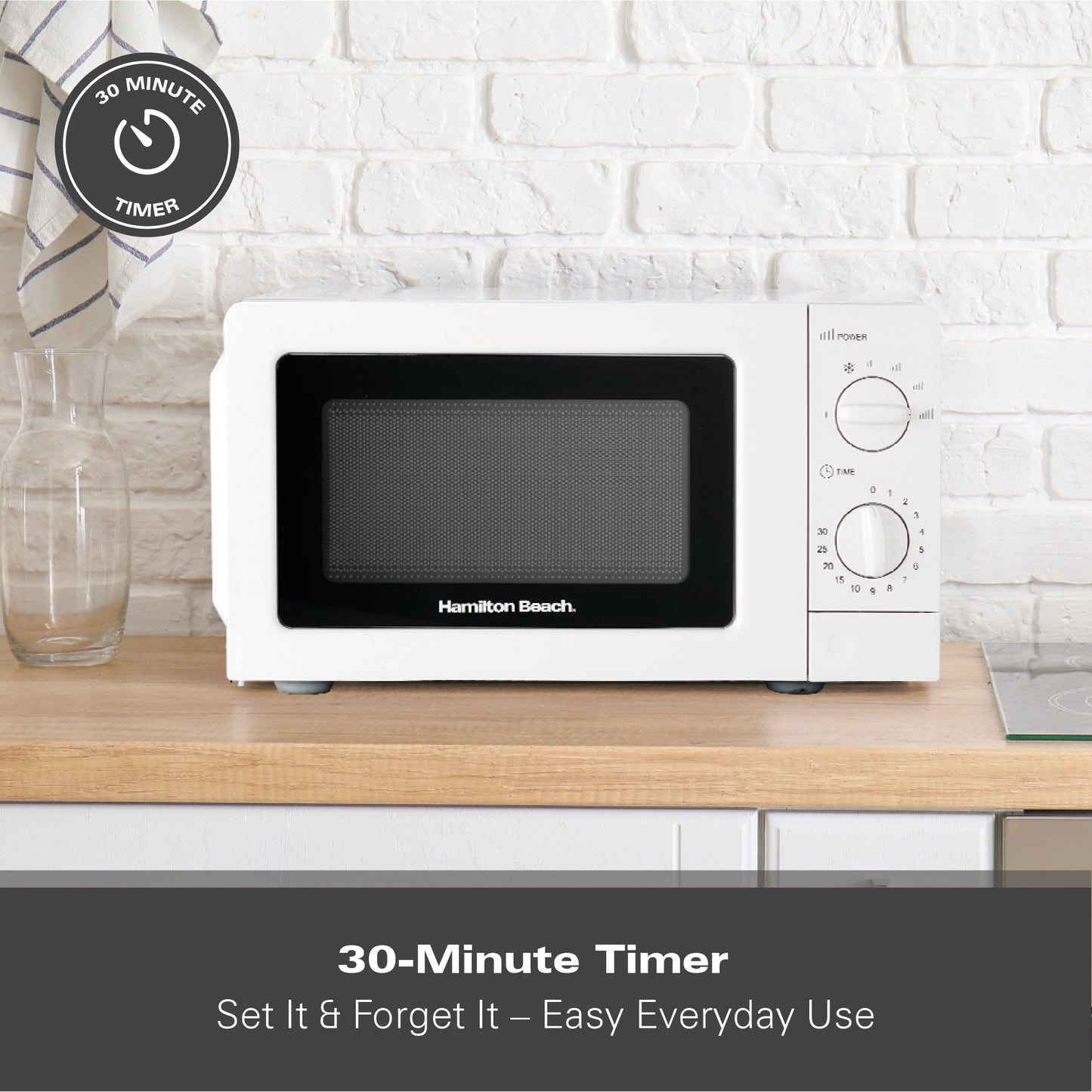 Hamilton Beach 20L Standard White Microwave