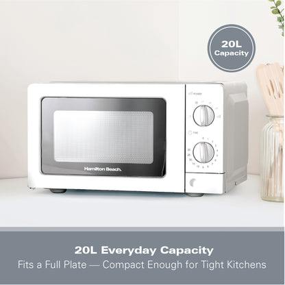 Hamilton Beach 20L Standard White Microwave