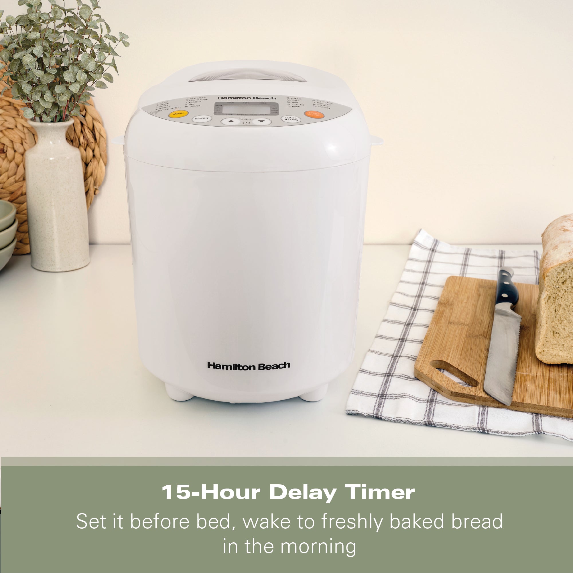 Hamilton Beach Essential QuickBake 19-in-1 Automatic Bread Maker