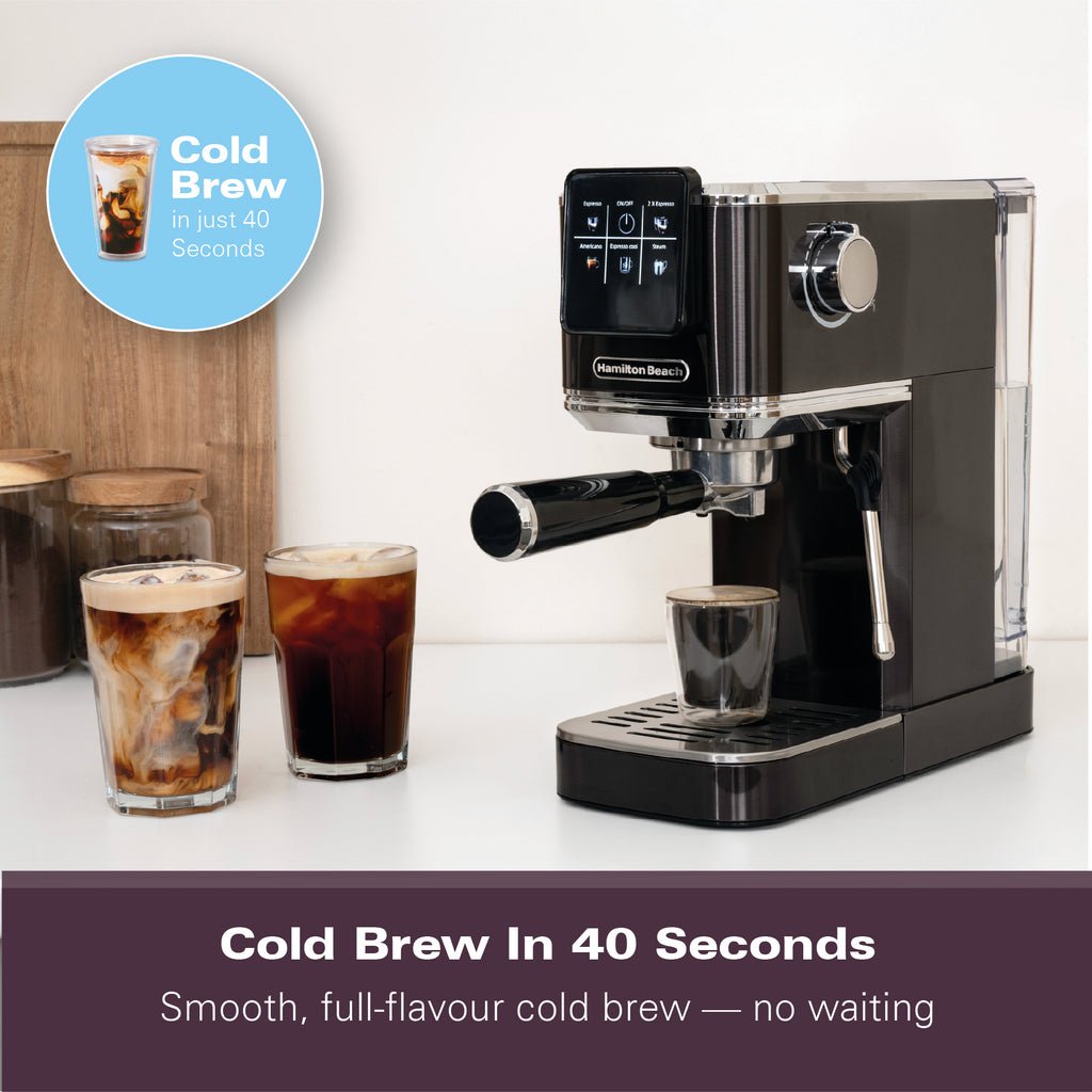 Hamilton Beach BaristaPro Touch 5-in-1  Espresso Machine Black