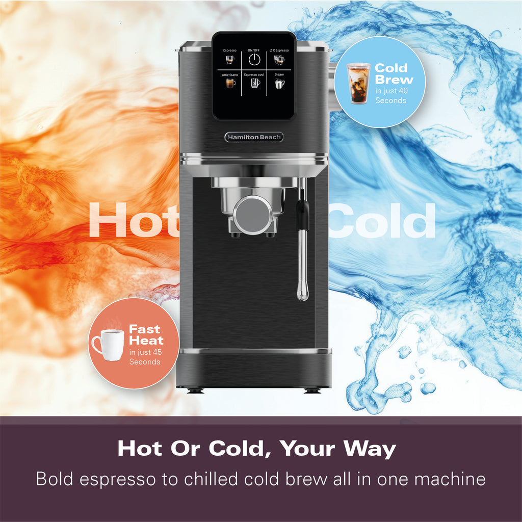 Hamilton Beach BaristaPro Touch 5-in-1  Espresso Machine Black