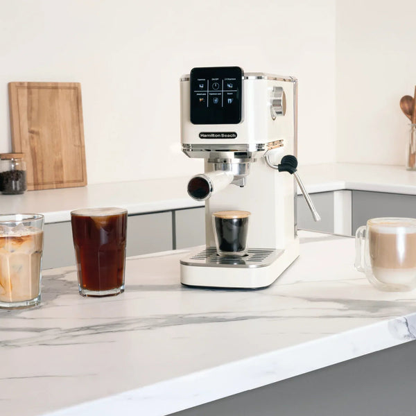 Hamilton Beach BaristaPro Touch 5-in-1 Espresso Machine - Cream - Hamilton Beach UK