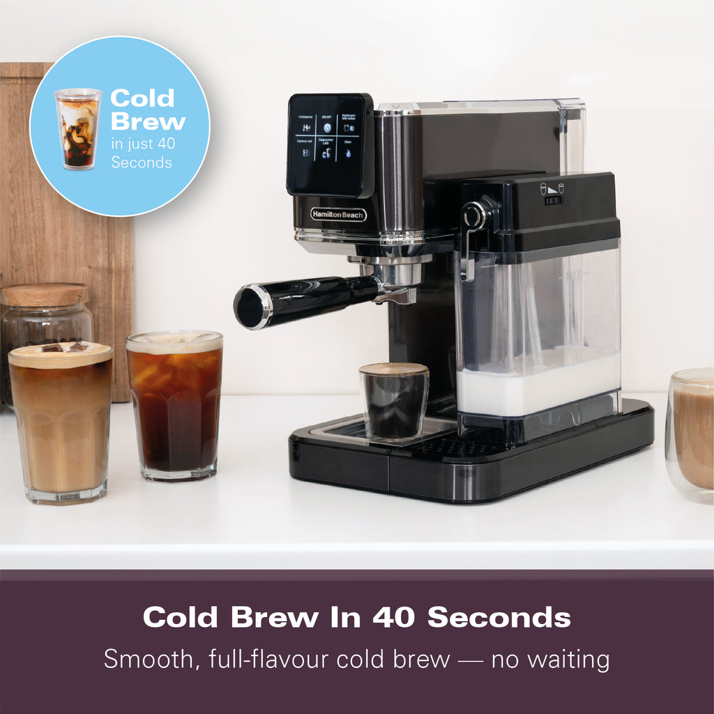 Hamilton Beach BaristaPro+ Touch 8-in-1 Espresso Machine Black
