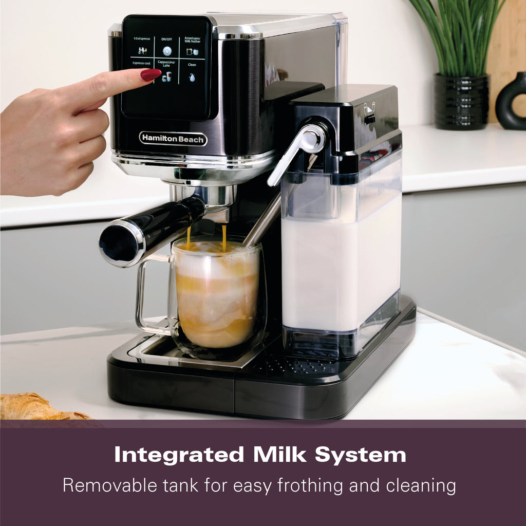 Hamilton Beach BaristaPro+ Touch 8-in-1 Espresso Machine Black