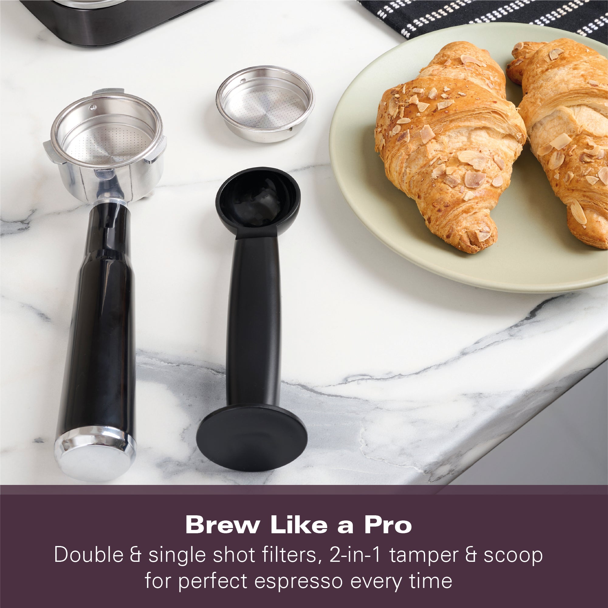 Hamilton Beach BaristaPro+ Touch 8-in-1 Espresso Machine Black