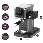 Hamilton Beach BaristaPro+ Touch 8-in-1 Espresso Machine Black