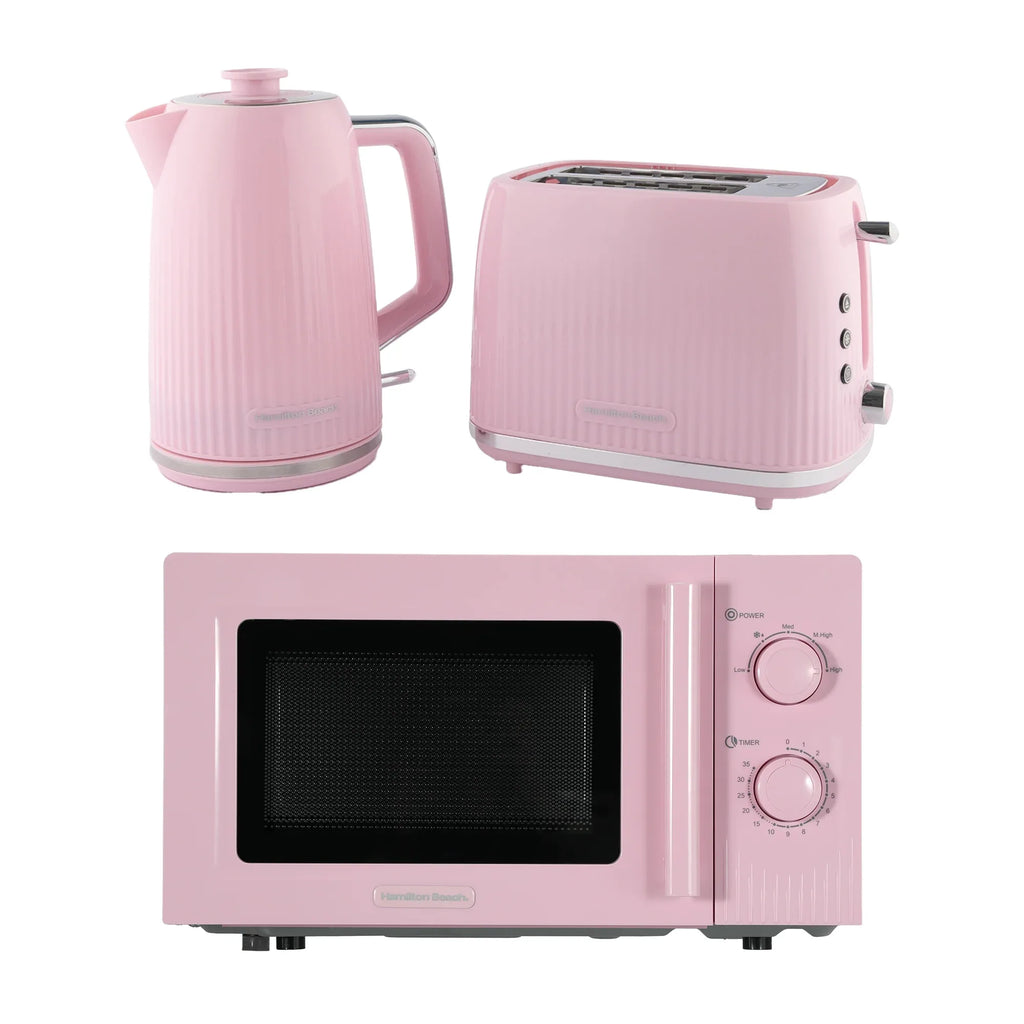 Hamilton Beach Miami Kettle, Toaster & Microwave Set - Flamingo Pink - Hamilton Beach UK