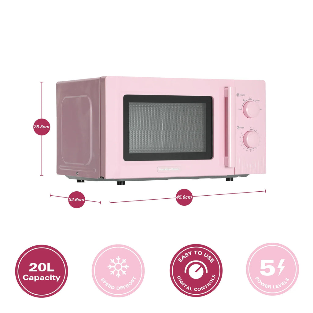 Hamilton Beach Miami Kettle, Toaster & Microwave Set - Flamingo Pink - Hamilton Beach UK