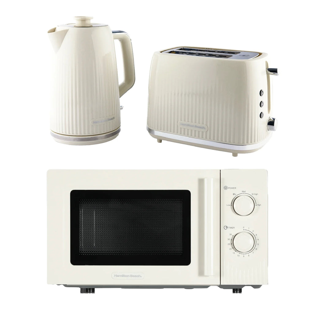 Hamilton Beach Miami Kettle, Toaster & Microwave Set - Sand - Hamilton Beach UK