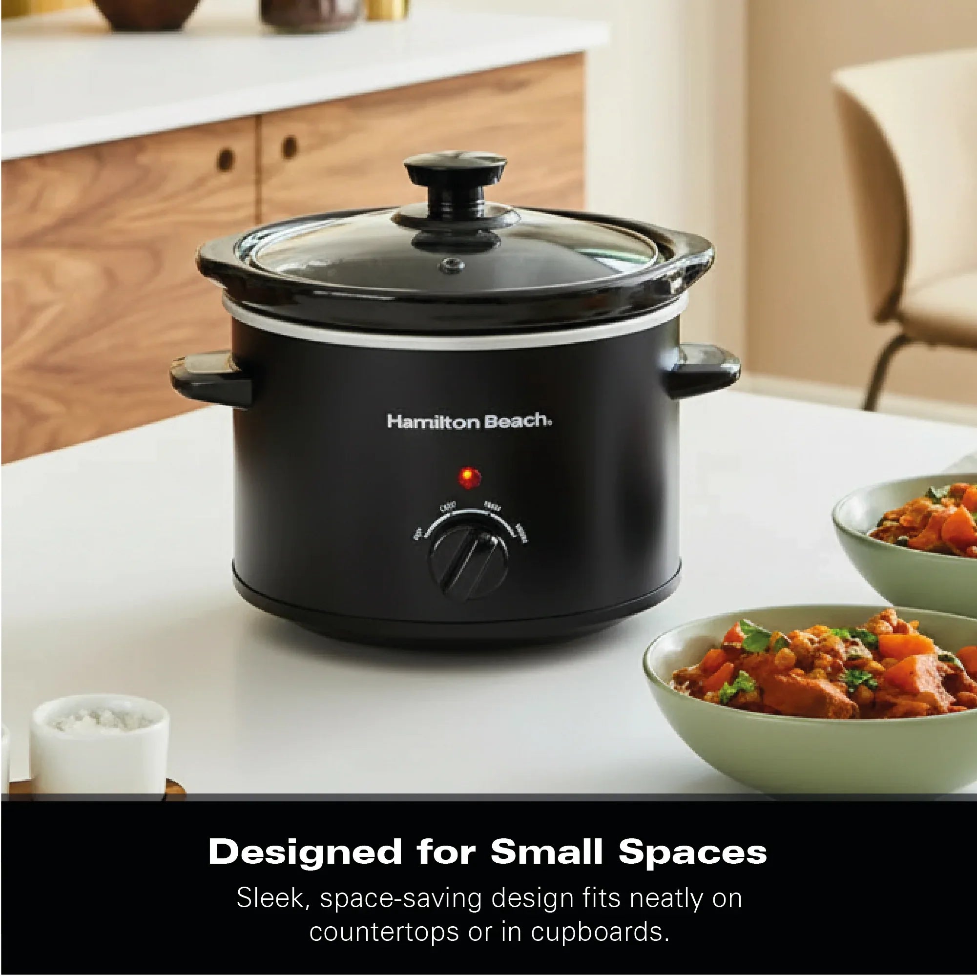 Hamilton Beach The Mighty Mini 1.8L Slow Cooker - Black