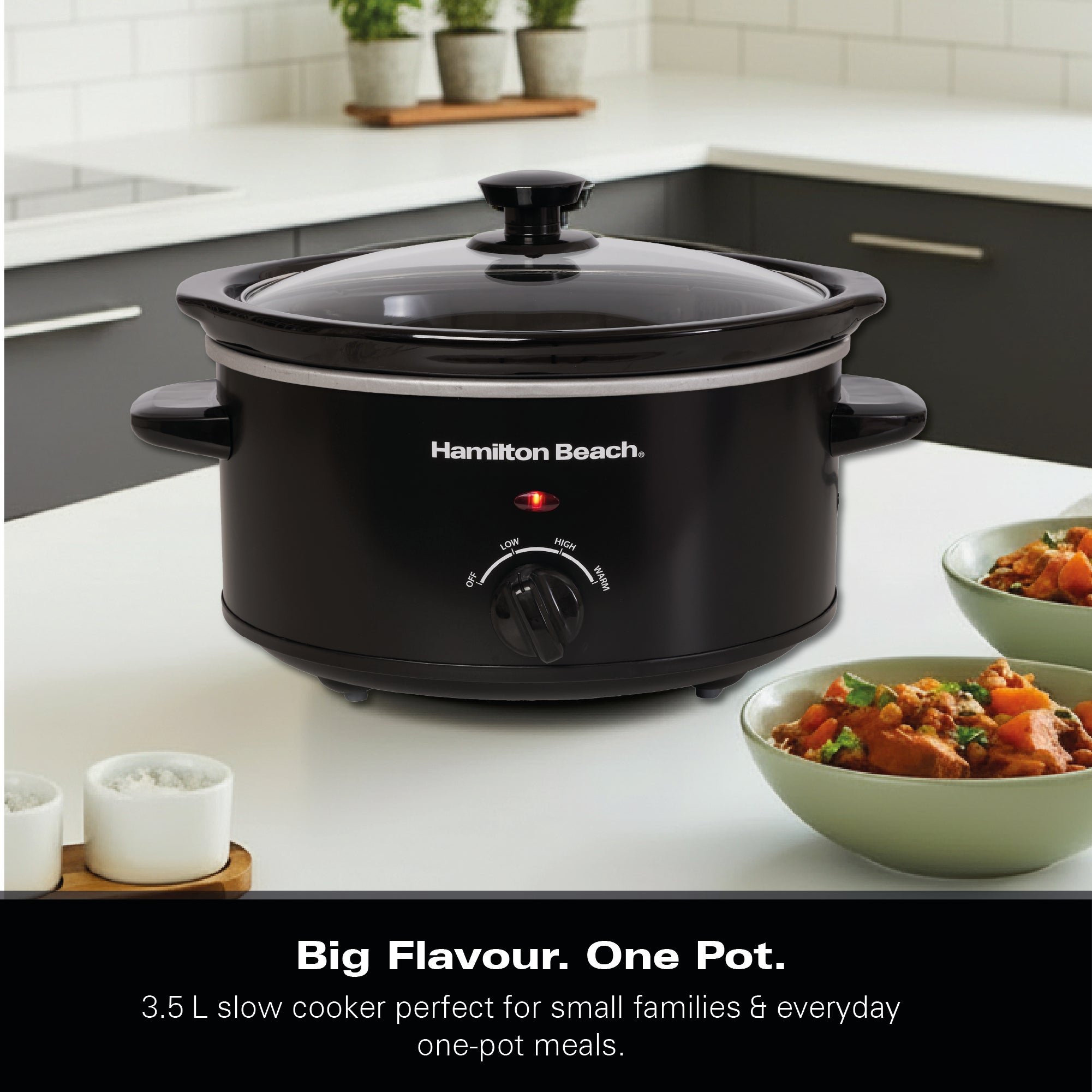 Hamilton Beach The Comfort Cook 3.5L Slow Cooker - Black