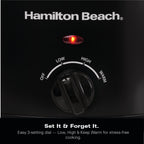 Hamilton Beach The Comfort Cook 3.5L Slow Cooker - Black