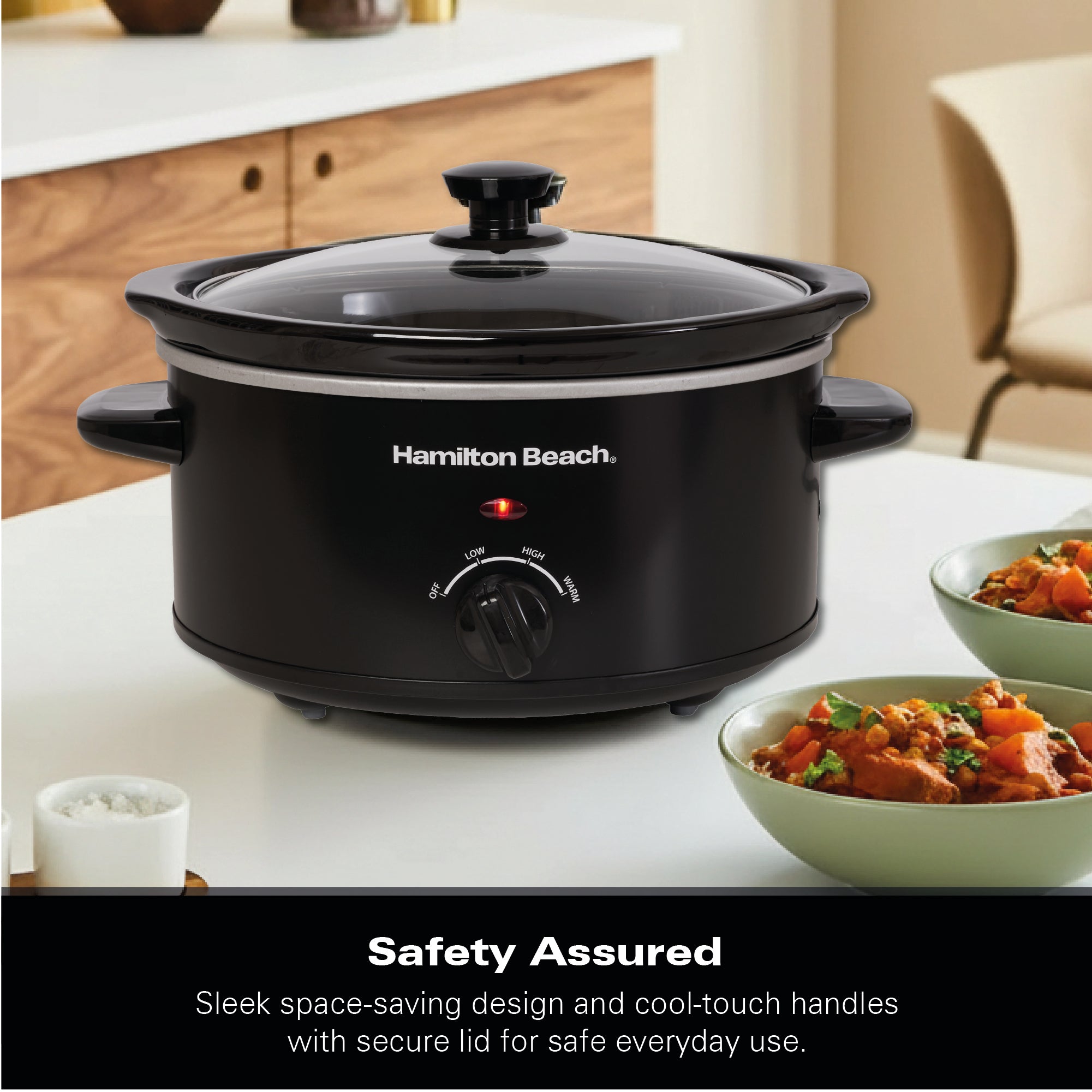 Hamilton Beach The Comfort Cook 3.5L Slow Cooker - Black