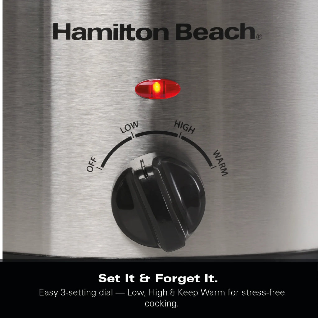 Hamilton Beach The Comfort Cook 3.5L Slow Cooker - Stainless Steel
