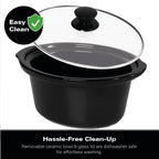 Hamilton Beach The Comfort Cook 3.5L Slow Cooker - Stainless Steel