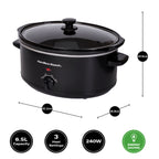 Hamilton Beach 'The Family Favourite' 6.5L Slow Cooker - Black