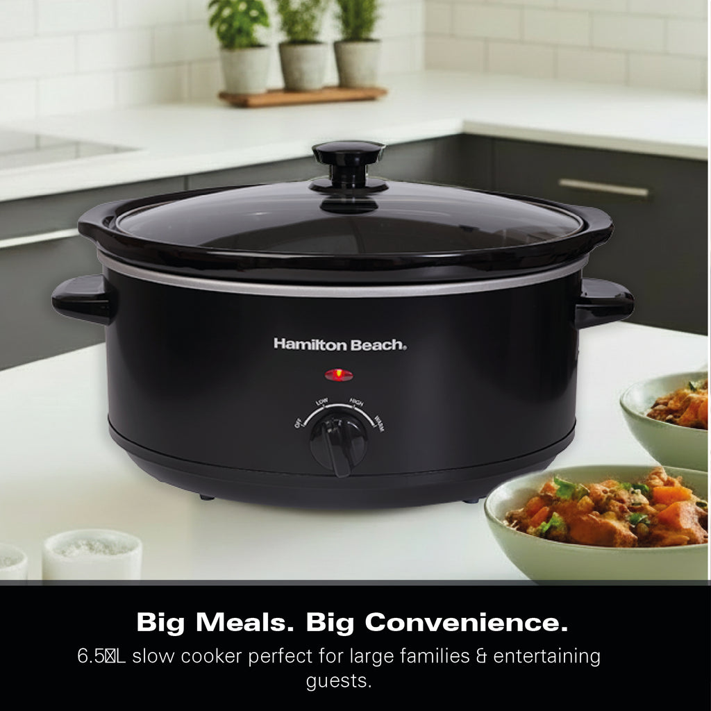 Hamilton Beach 'The Family Favourite' 6.5L Slow Cooker - Black