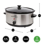 Hamilton Beach The Family Favourite 6.5L Slow Cooker - Silver