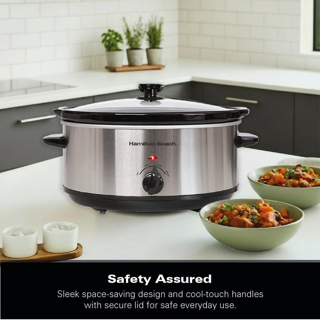 Hamilton Beach The Family Favourite 6.5L Slow Cooker - Silver