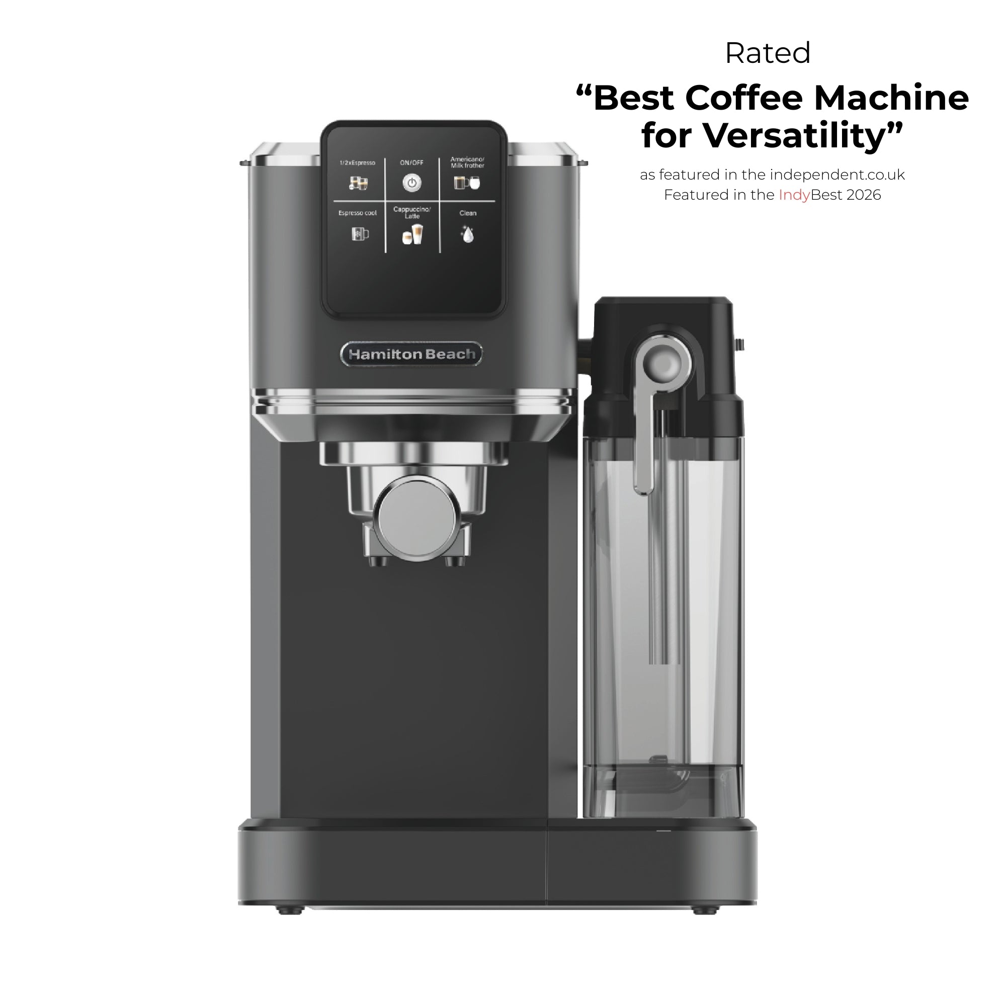 Hamilton Beach BaristaPro+ Touch 8-in-1 Espresso Machine Black