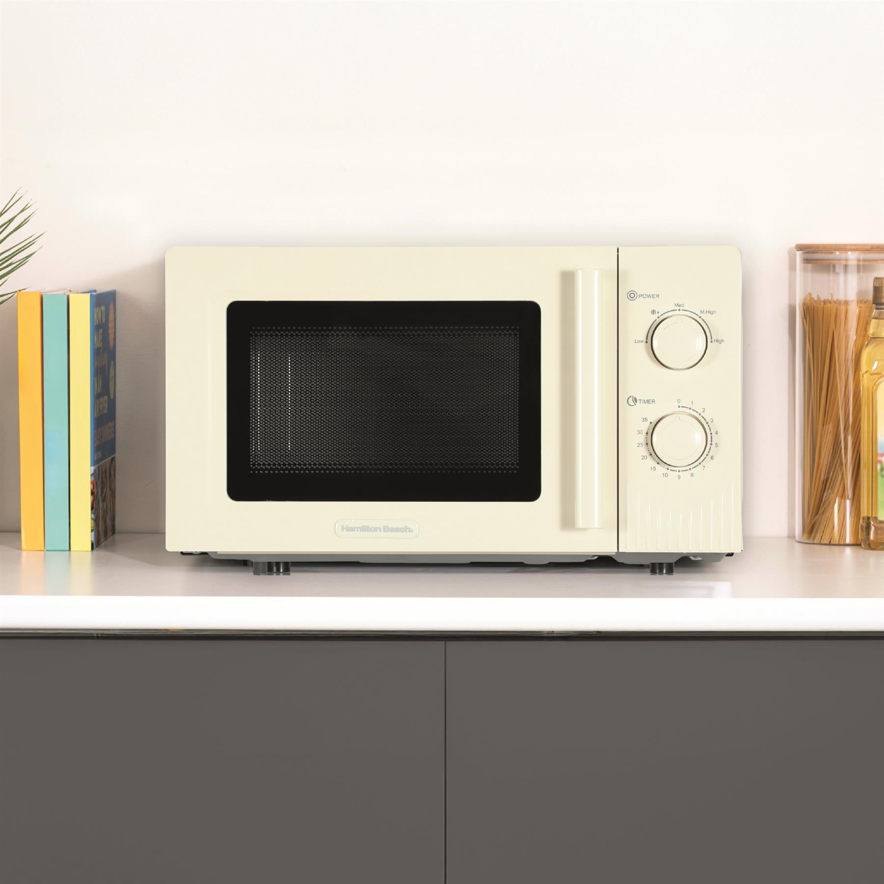 Hamilton Beach Miami Manual 800W Microwave - Sand