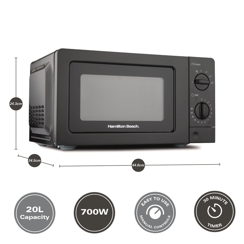 Hamilton Beach 20L Standard Black Microwave