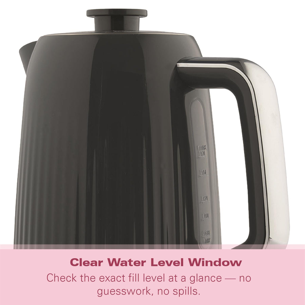 Hamilton Beach Miami 1.7L Kettle Charcoal Grey