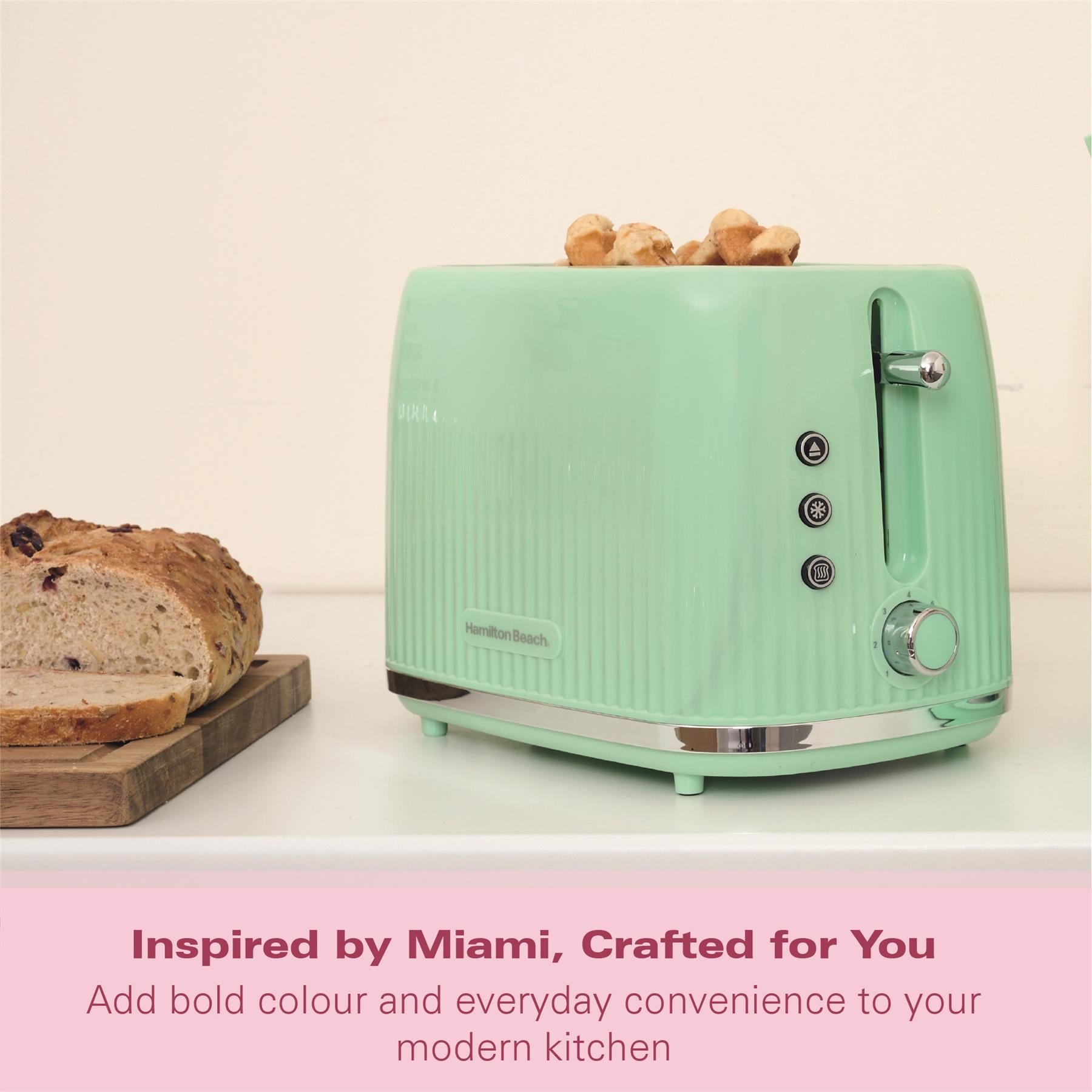 Hamilton Beach Miami 2 Slice Toaster Mojito Mint