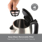 Hamilton Beach Rise Stainless Steel 1.7L Kettle - Brushed - Hamilton Beach UK