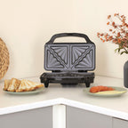 Hamilton Beach Essentials Kettle, 4 Slice Toaster & Deep Fill Sandwich Toaster Set - Black