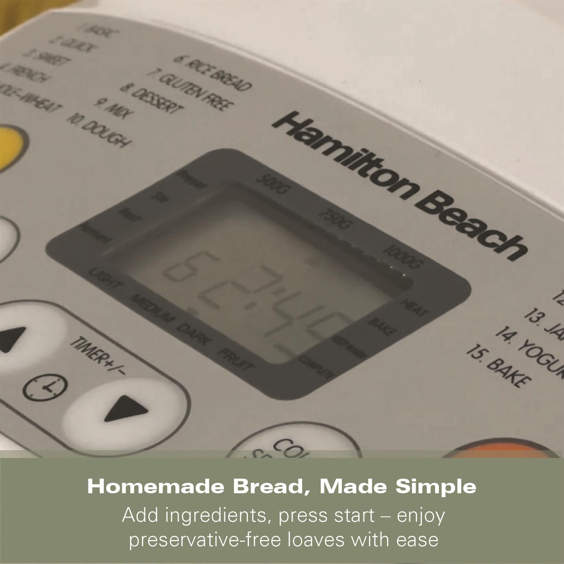 Hamilton Beach Essential QuickBake 19-in-1 Automatic Bread Maker