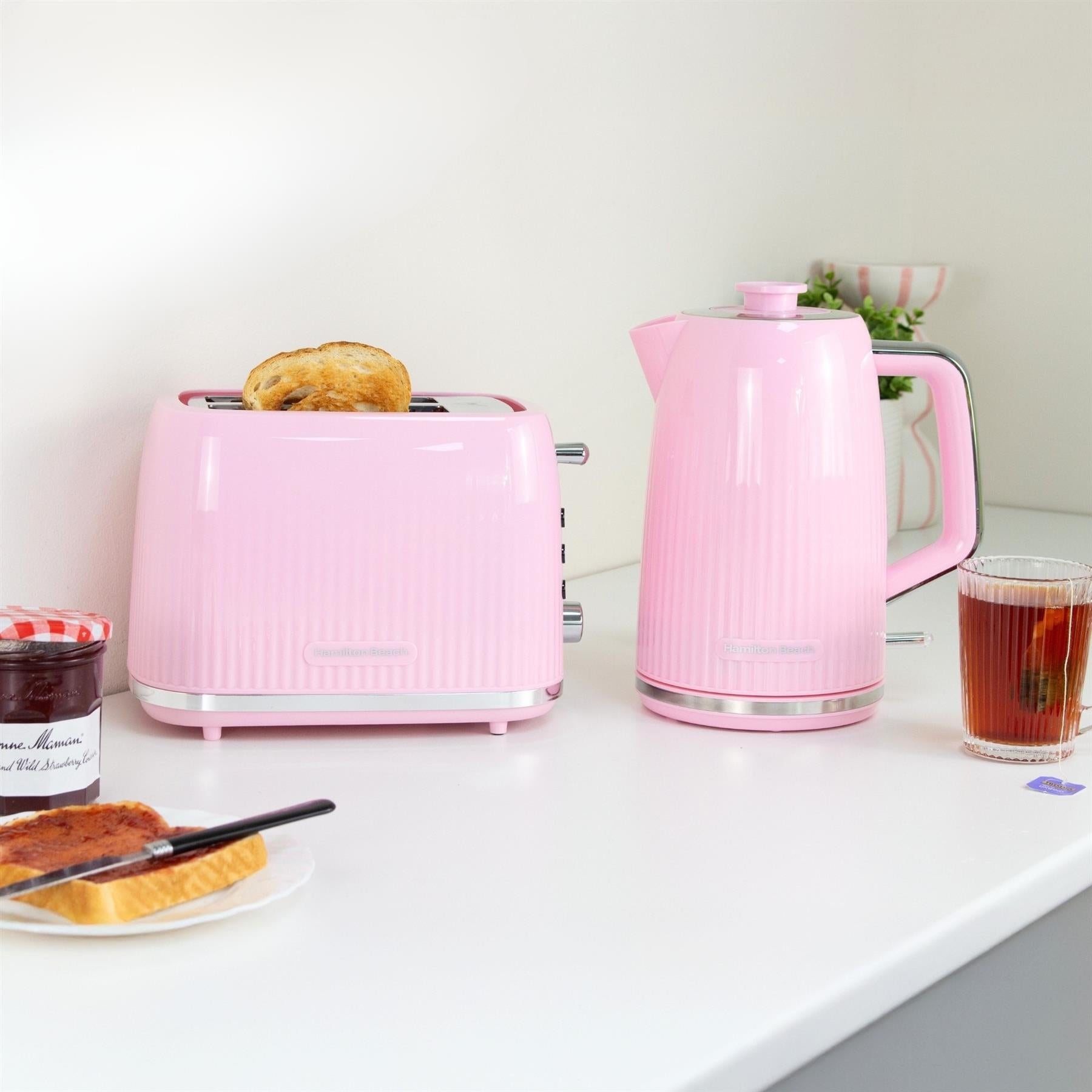 Miami Kettle & Toaster Set - Flamingo Pink