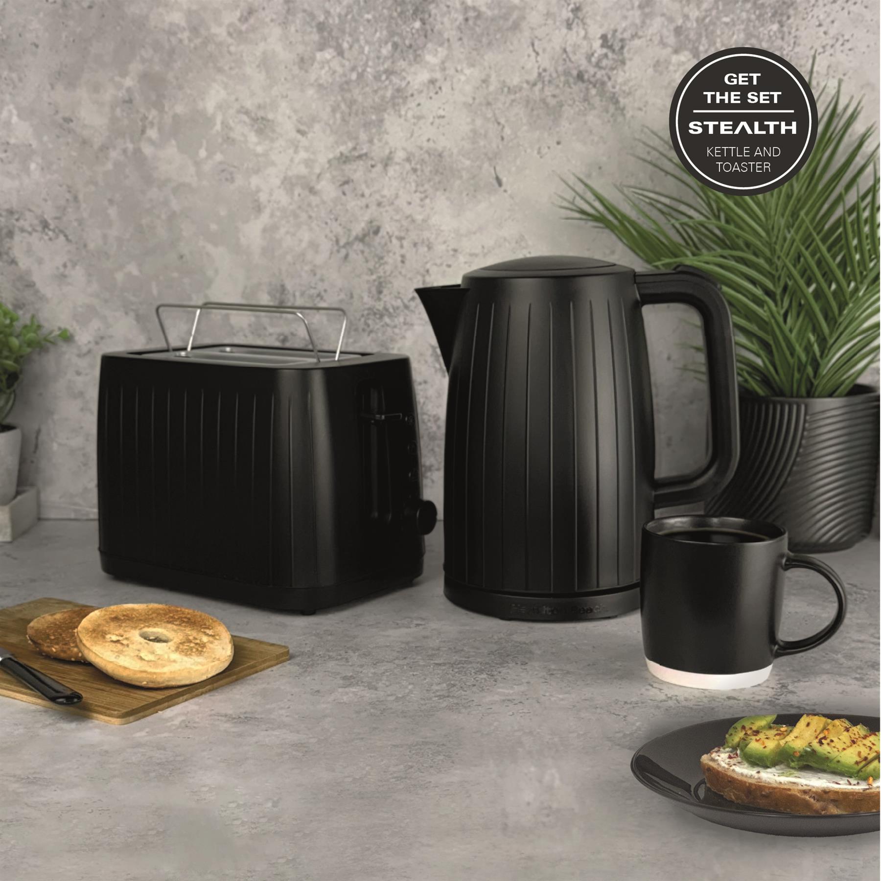 Hamilton Beach Stealth 2 Slice Textured Toaster Matte Black