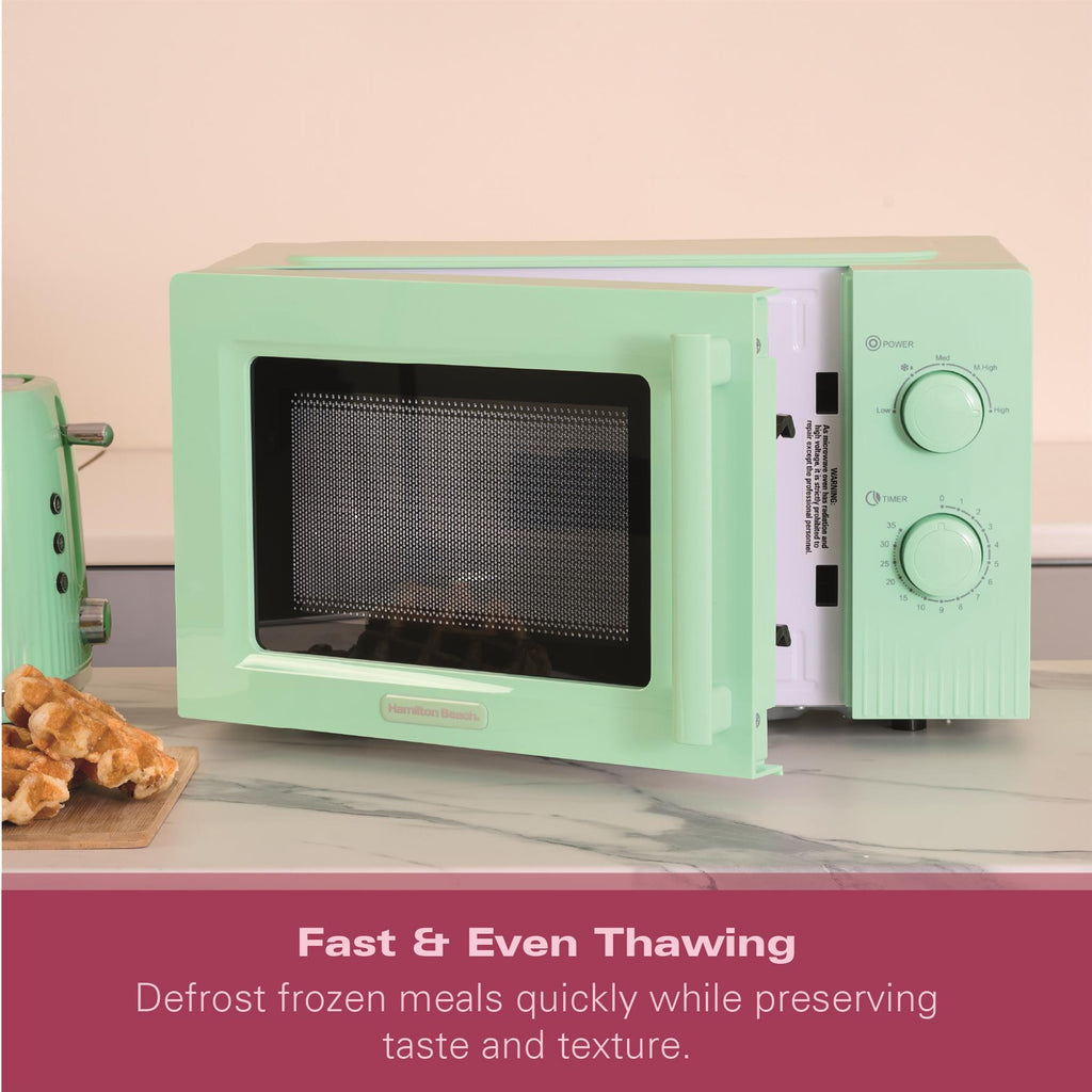 Hamilton Beach Miami Manual 800W Microwave - Mojito Mint