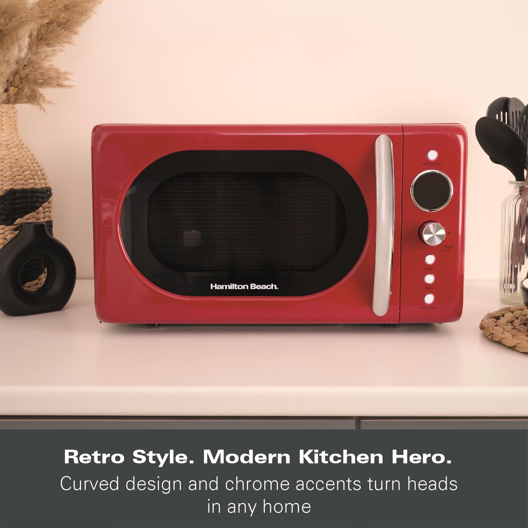 Hamilton Beach 20L Retro Red Microwave